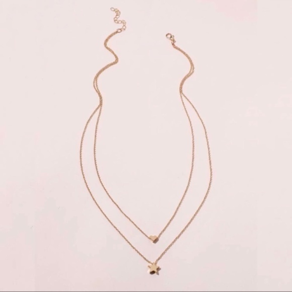 3/$30 💛 Heart Star Layered Necklace